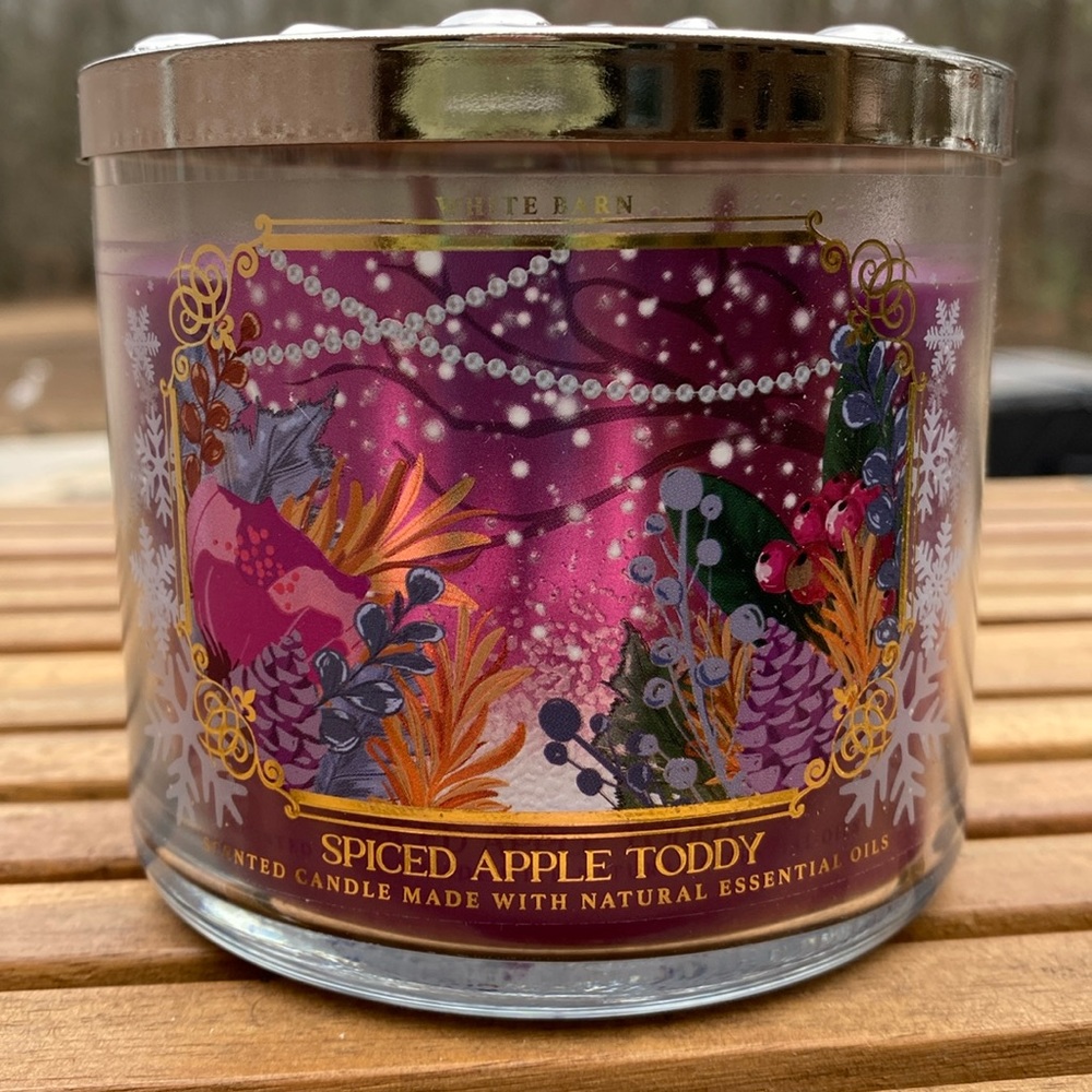 Bath & Body Works Spiced Apple Toddy 3 Wick Candle With Decorative Lid - Picture 3 of 15